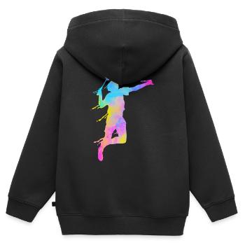 Badminton Fan Squash Trainer Verein Frauen - Kinder Premium Organic Zip Hoodie - Schwarz - Hinten - AI Model Kid Male (0cm)