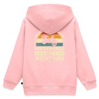 Mofa - Kinder Premium Organic Zip Hoodie - Rosa - Hinten - AI Model Kid Female (0cm)