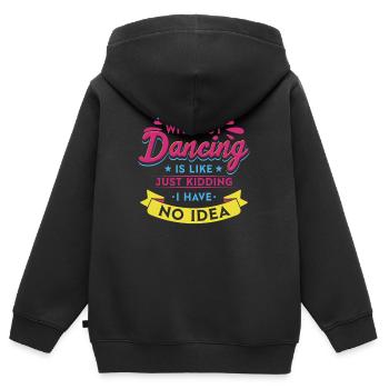 Une journée sans danse, c’est comme danser - Sweat Premium à capuche zippé enfant bio - noir - Dos - AI Model Kid Male (0cm)