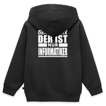 Informatiker - Kinder Premium Organic Zip Hoodie - Schwarz - Hinten - AI Model Kid Male (0cm)