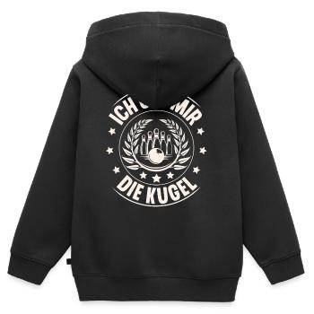 Ich Geb Mir Die Kugel - Kinder Premium Organic Zip Hoodie - Schwarz - Hinten - AI Model Kid Male (0cm)