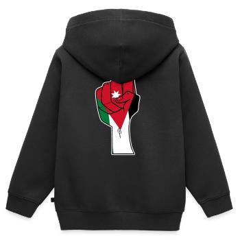 Jordan - Kids Premium Organic Zip-up Hoodie - black - Back - AI Model Kid Male (0cm)