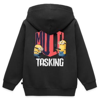 Minions Dave And Kevin Multitasking - Kids Premium Organic Zip-up Hoodie - black - Back - AI Model Kid Male (0cm)