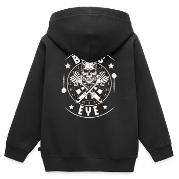 Dart Darten Darts - Kinder Premium Organic Zip Hoodie - Schwarz - Hinten - AI Model Kid Male (0cm)