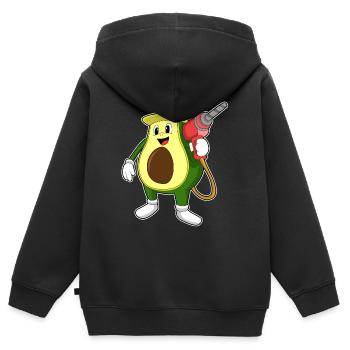 Avocado Handwerker Bohrmaschine Handwerk - Kinder Premium Organic Zip Hoodie - Schwarz - Hinten - AI Model Kid Male (0cm)