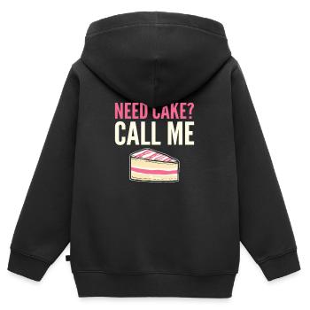 Pâtisserie Pâtisserie Pâtisserie Pâtisserie Cuisine Kondi - Sweat Premium à capuche zippé enfant bio - noir - Dos - AI Model Kid Male (0cm)
