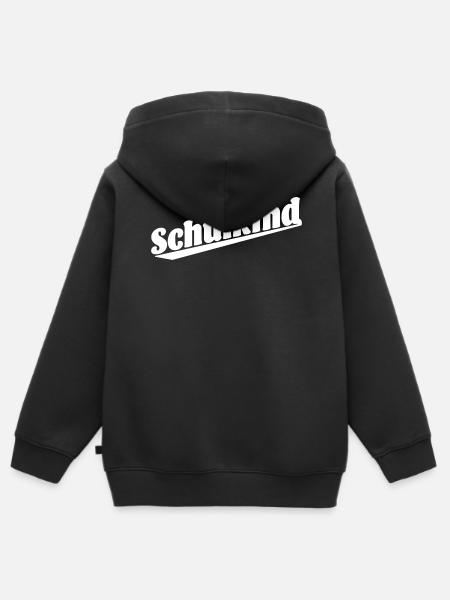 Schulkind - Kinder Premium Organic Zip Hoodie - Schwarz