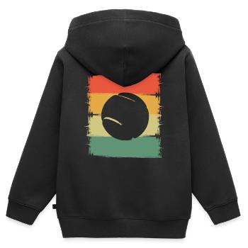 Tennis Tennisball - Kinder Premium Organic Zip Hoodie - Schwarz - Hinten - AI Model Kid Male (0cm)