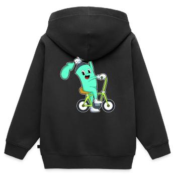 Spraydose Fahrrad - Kinder Premium Organic Zip Hoodie - Schwarz - Hinten - AI Model Kid Male (0cm)