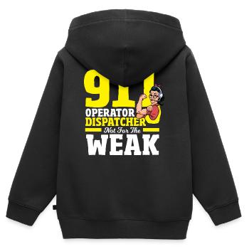 Notruf Disponent Notfall Ersthelfer Dispon - Kinder Premium Organic Zip Hoodie - Schwarz - Hinten - AI Model Kid Male (0cm)