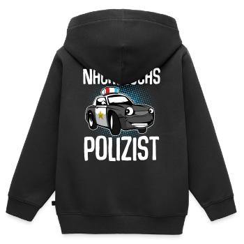 Nachwuchs Polizist - Kinder Premium Organic Zip Hoodie - Schwarz - Hinten - AI Model Kid Male (0cm)