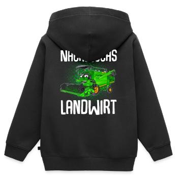Nachwuchs Landwirt - Kinder Premium Organic Zip Hoodie - Schwarz - Hinten - AI Model Kid Male (0cm)
