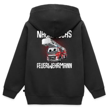 Nachwuchs Feuerwehrmann - Kinder Premium Organic Zip Hoodie - Schwarz - Hinten - AI Model Kid Male (0cm)