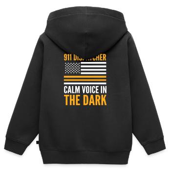 Notruf Disponent Notfall Ersthelfer Notfall-Di - Kinder Premium Organic Zip Hoodie - Schwarz - Hinten - AI Model Kid Male (0cm)
