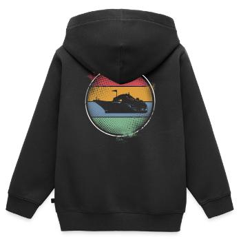 Croisière en bateau de croisière - Sweat Premium à capuche zippé enfant bio - noir - Dos - AI Model Kid Male (0cm)