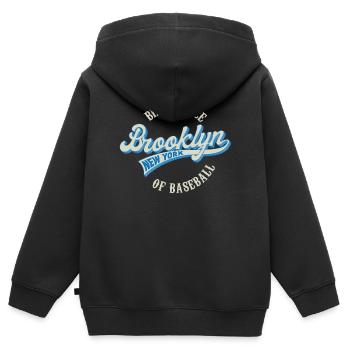 Brooklyn Geburtsort des Baseball-Abzeichens - Kinder Premium Organic Zip Hoodie - Schwarz - Hinten - AI Model Kid Male (0cm)