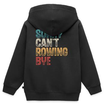 Rudern Ruderer Ruderboot - Kinder Premium Organic Zip Hoodie - Schwarz - Hinten - AI Model Kid Male (0cm)