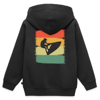Jetski - Kinder Premium Organic Zip Hoodie - Schwarz - Hinten - AI Model Kid Male (0cm)