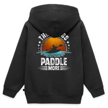 Kayak Kayaking Paddle Kayaker Kayaker - Kids Premium Organic Zip-up Hoodie - black - Back - AI Model Kid Male (0cm)