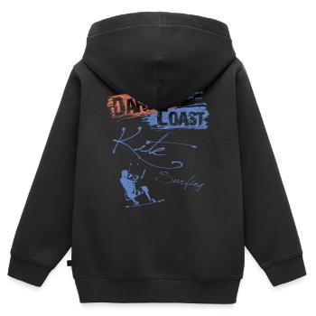 DarssCoast - Kite Surfing - Kinder Premium Organic Zip Hoodie - Schwarz - Hinten - AI Model Kid Male (0cm)