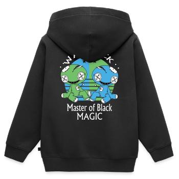 Warlock, poupée vaudou - Sweat Premium à capuche zippé enfant bio - noir - Dos - AI Model Kid Male (0cm)