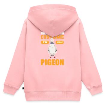 This Is my Human Costume I'm Really A Pigeon Bird - Kids Premium Organic Zip-up Hoodie - rose - Back - AI Model Kid Female (0cm)