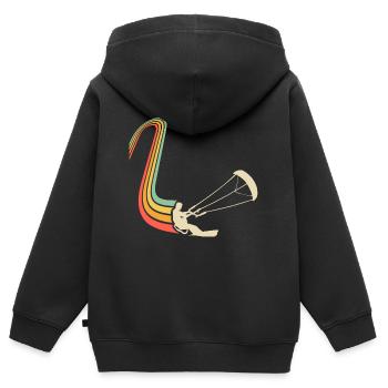 Kitesurfen Kitesurf Kitesurfer Kiteboard - Kinder Premium Organic Zip Hoodie - Schwarz - Hinten - AI Model Kid Male (0cm)