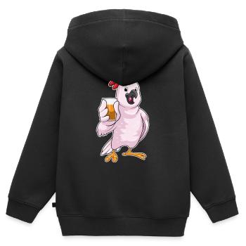 Papagei Saft - Kinder Premium Organic Zip Hoodie - Schwarz - Hinten - AI Model Kid Male (0cm)