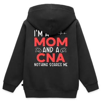 Cna Mom Patientenzentrierte Aufgabe - Kinder Premium Organic Zip Hoodie - Schwarz - Hinten - AI Model Kid Male (0cm)