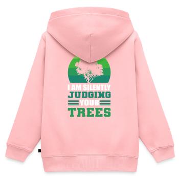Arboriculteur bûcheron forestier forestier tronçonneuse Nat - Sweat Premium à capuche zippé enfant bio - rose - Dos - AI Model Kid Female (0cm)