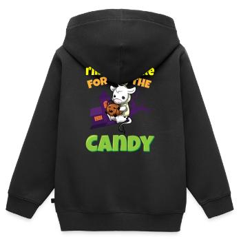 I'm Just Here For The Candy Scary Halloween Beast - Kinder Premium Organic Zip Hoodie - Schwarz - Hinten - AI Model Kid Male (0cm)