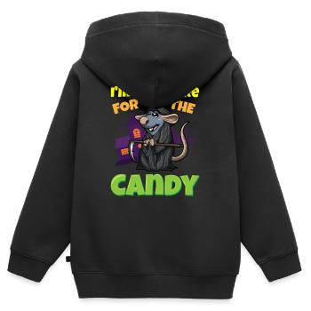 I'm Just Here For The Candy Scary Halloween Beast - Kinder Premium Organic Zip Hoodie - Schwarz - Hinten - AI Model Kid Male (0cm)