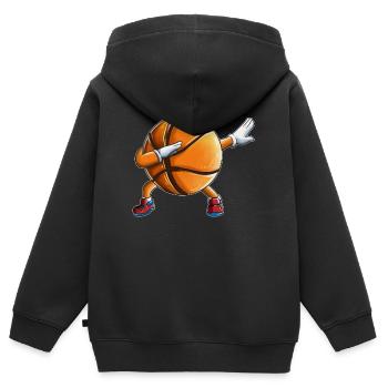 Basketball Fan Kids Sport Spiel Training Outfit - Kinder Premium Organic Zip Hoodie - Schwarz - Hinten - AI Model Kid Male (0cm)