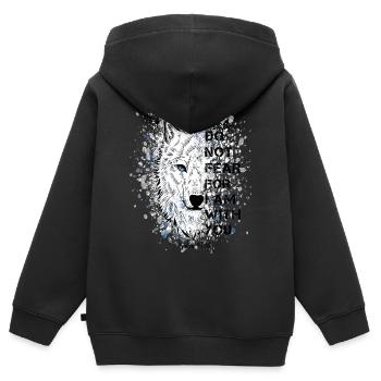 Religious quotation Bible verse - Kids Premium Organic Zip-up Hoodie - black - Back - AI Model Kid Male (0cm)