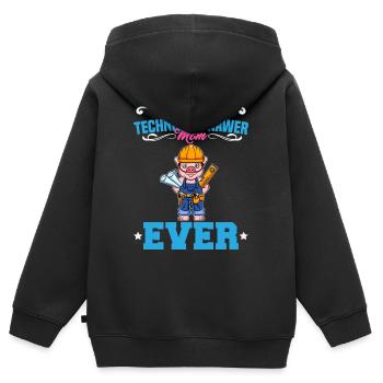 Best Technical Drawer Mom Ever Funny Archtect Gift - Kids Premium Organic Zip-up Hoodie - black - Back - AI Model Kid Male (0cm)