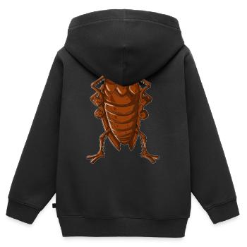 Cafard Insectes Costume Cafards Corps - Sweat Premium à capuche zippé enfant bio - noir - Dos - AI Model Kid Male (0cm)