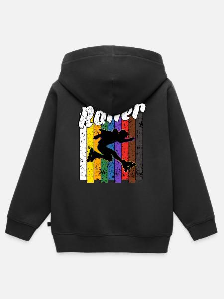 Rollerblades - Kinder Premium Organic Zip Hoodie - Schwarz