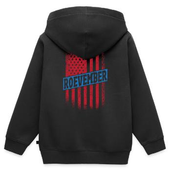 Roevember Election November Politic - Kids Premium Organic Zip-up Hoodie - black - Back - AI Model Kid Male (0cm)