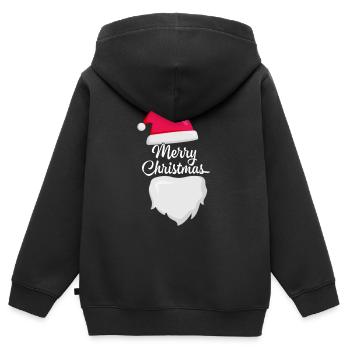Noël, noël, noël, noël, noël, noël, noël, noël - Sweat Premium à capuche zippé enfant bio - noir - Dos - AI Model Kid Male (0cm)