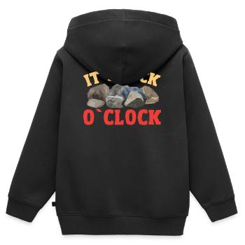 Geologie Steine Fossil Forschung - Kinder Premium Organic Zip Hoodie - Schwarz - Hinten - AI Model Kid Male (0cm)