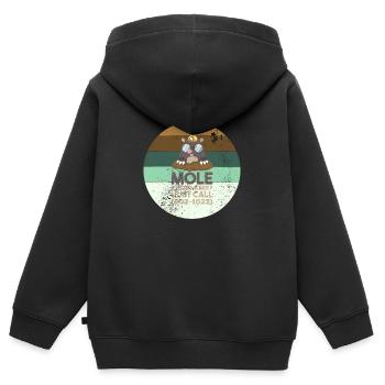 Maulwurf Maulwürfe Chemie - Kinder Premium Organic Zip Hoodie - Schwarz - Hinten - AI Model Kid Male (0cm)