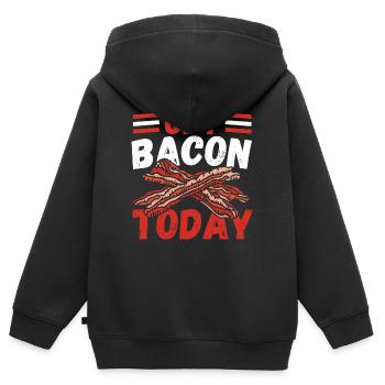 Speck Frühstück Schinken Schwein - Kinder Premium Organic Zip Hoodie - Schwarz - Hinten - AI Model Kid Male (0cm)