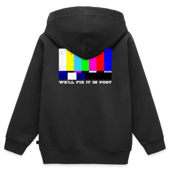 Filmemacher Regie Hollywood Kamera Produzent Kamer - Kinder Premium Organic Zip Hoodie - Schwarz - Hinten - AI Model Kid Male (0cm)