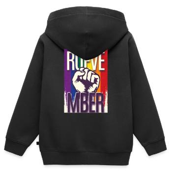 Roevember Election November Politic - Kids Premium Organic Zip-up Hoodie - black - Back - AI Model Kid Male (0cm)