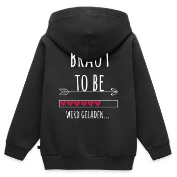 Zukünftige Braut Verlobung Junggesellenabschied - Kinder Premium Organic Zip Hoodie - Schwarz - Hinten - AI Model Kid Male (0cm)