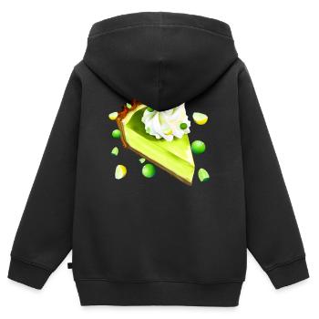 Lime Cake Piece Key Lime Pie - Kids Premium Organic Zip-up Hoodie - black - Back - AI Model Kid Male (0cm)