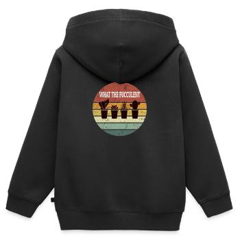 Sukkulente Pflanzen - Kinder Premium Organic Zip Hoodie - Schwarz - Hinten - AI Model Kid Male (0cm)