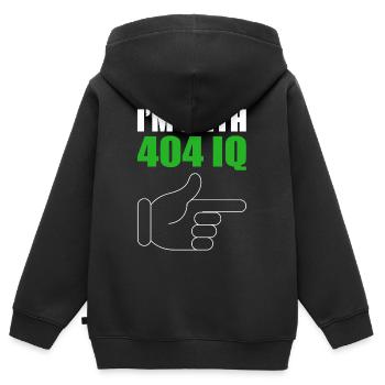 I'm with Stupid 404 Error Programmer Coding - Kinder Premium Organic Zip Hoodie - Schwarz - Hinten - AI Model Kid Male (0cm)
