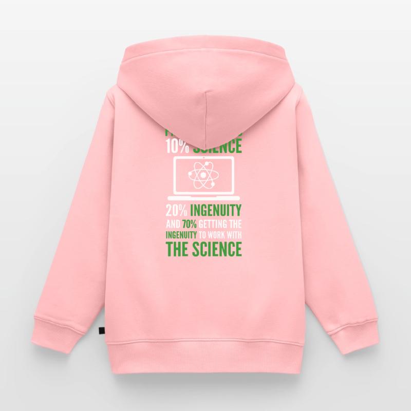 La programmation est Science Computer Developer Coding Sweat Premium à capuche zippé enfant bio