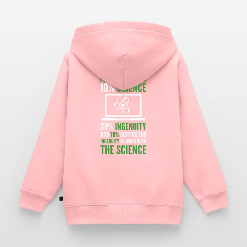 La programmation est Science Computer Developer Coding Sweat Premium à capuche zippé enfant bio